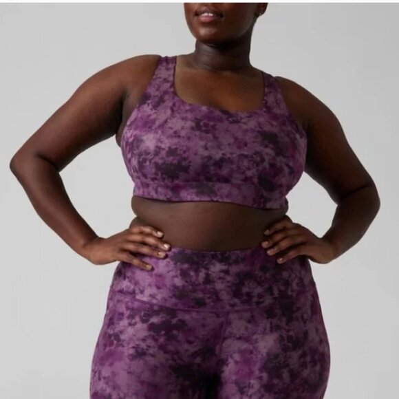Athleta Exhale Printed Purple Tie Dye 3X NWT NEW - Picture 2 of 3